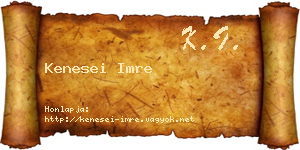 Kenesei Imre névjegykártya